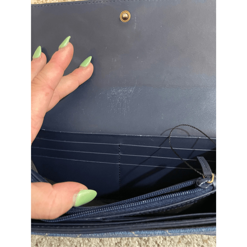 NWT Gucci Marmont Denim Pearl Zippy Wallet Limited Edition Preppy Denim Glam - Picture 2 of 13